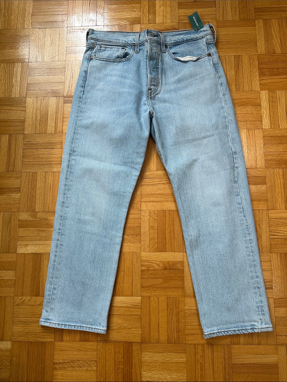 Levi's Light Wash Straight Jeans - Pale Blue